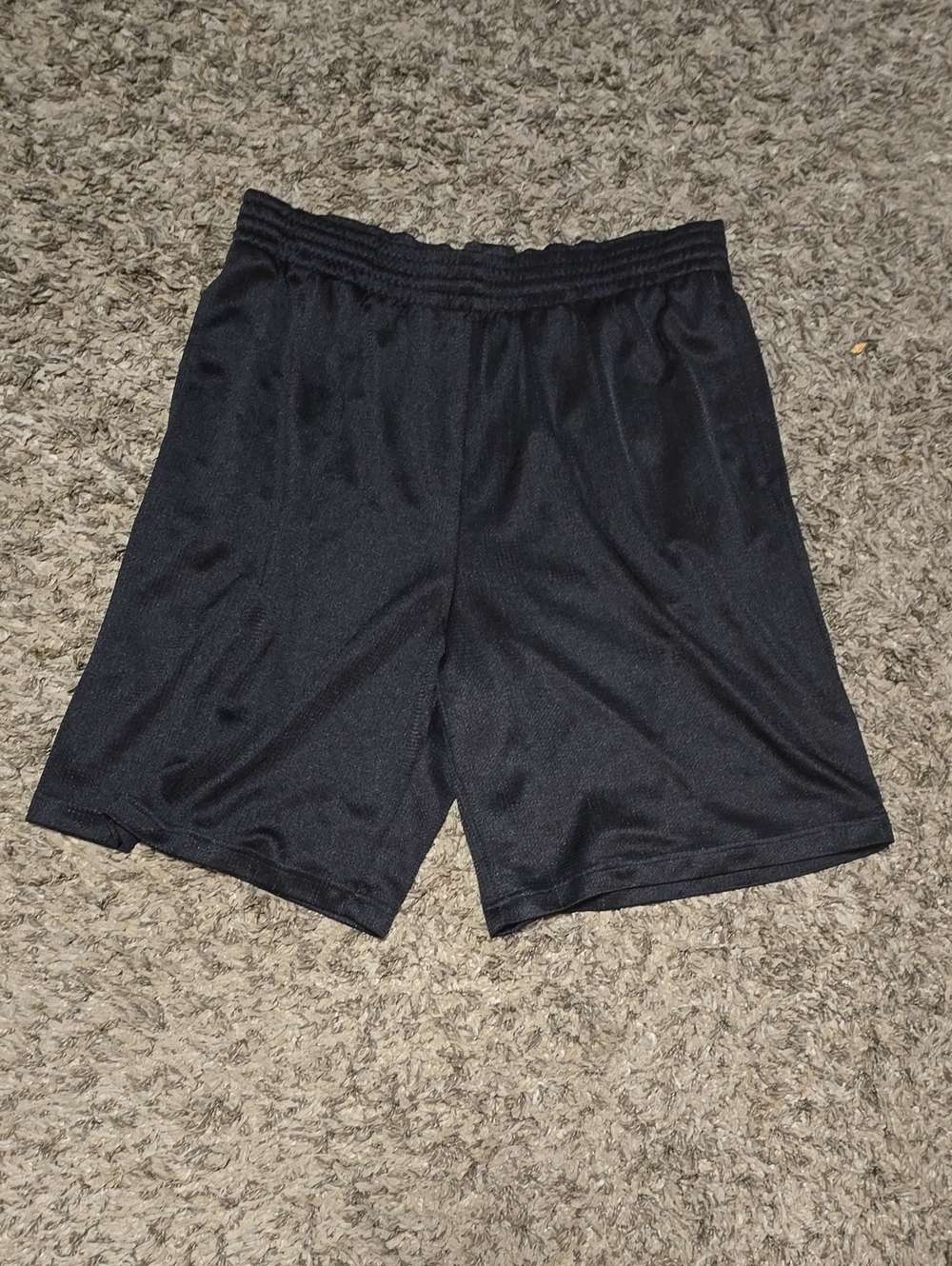 Men's Performance Black Athletic Shorts with Elastic Waist